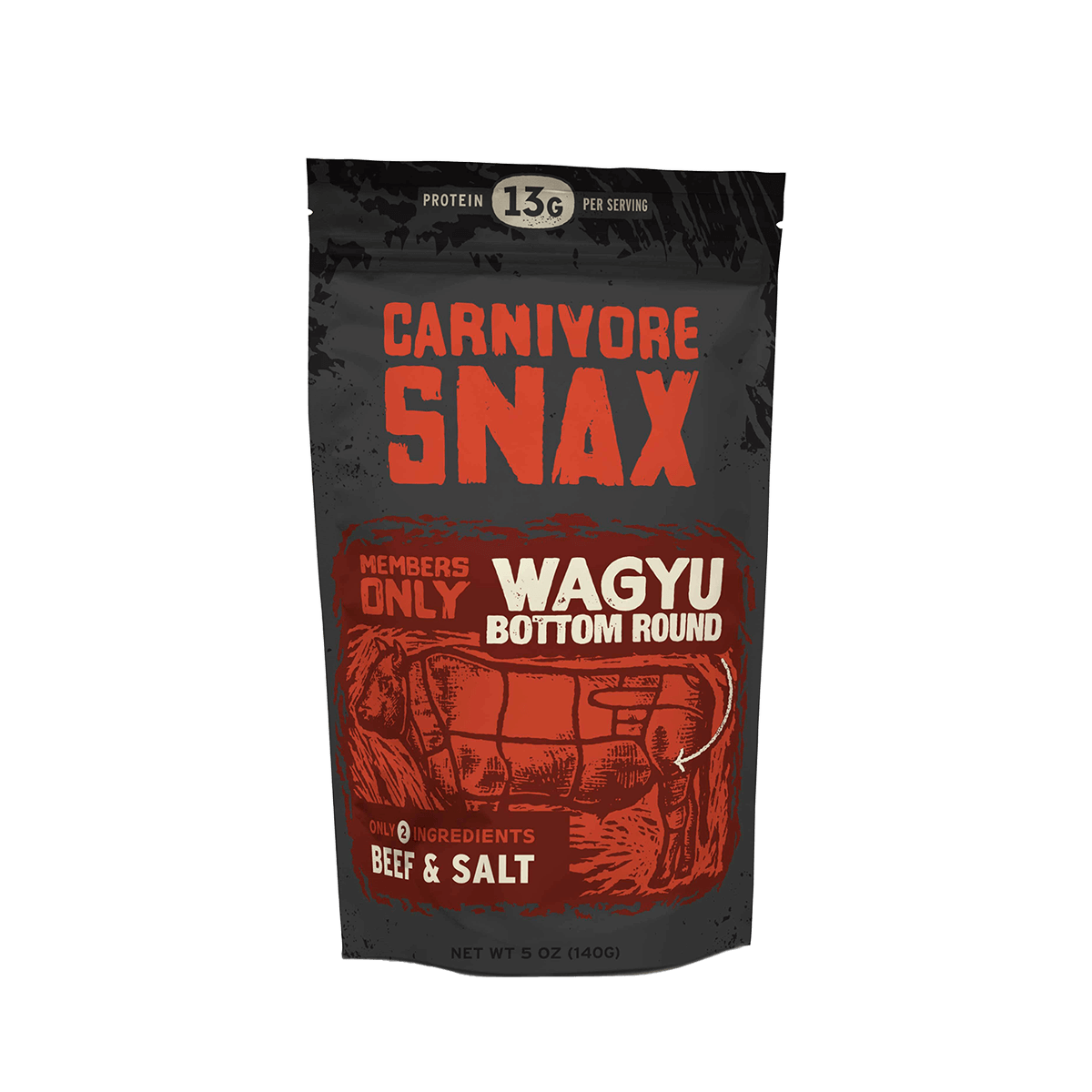 Wagyu Bottom Round - Members Only Meat 'Chips' Snack, Wagyu Beef