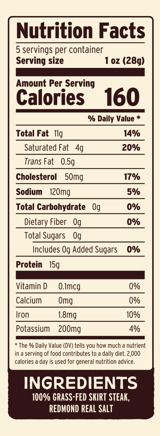 SKIRT STEAK Nutritional Facts